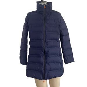 Save the Duck Pro Tech‎ Parka Jacket Size Small Blue Puffy